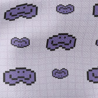 Pixel Style Smiling Emoticon Waterproof Canvas