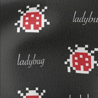 Pixel Cute Ladybug Waterproof Canvas