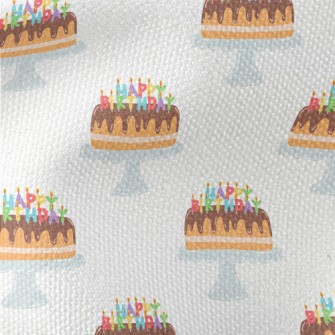 Happy Birthday Candle Cake Waterproof Canvas