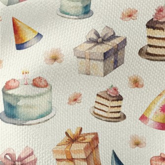 Watercolor Birthday Cake Gift  Waterproof Canvas
