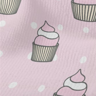 Pink And White Cup Cake Terry