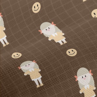 Cute Girl And Smiling Emoticon Performance Linen