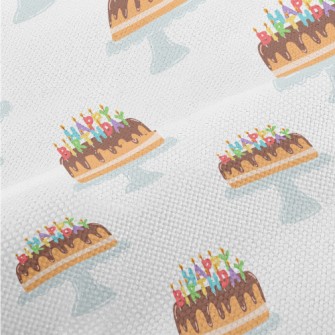 Happy Birthday Candle Cake Performance Linen