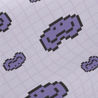 Pixel Style Smiling Emoticon Twill