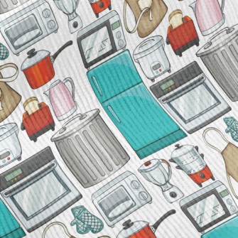 Various Kitchen Appliances And Standard Corduroy