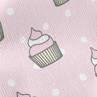 Pink And White Cup Cake Standard Corduroy