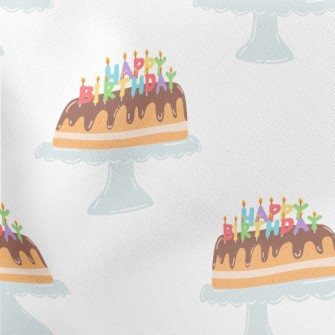 Happy Birthday Candle Cake Stretch Ponte