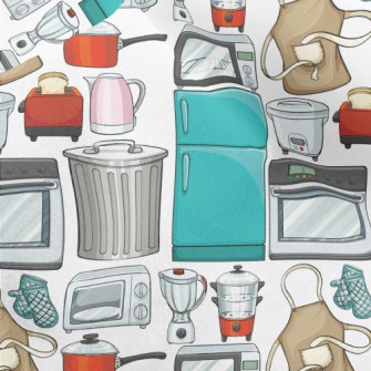 Various Kitchen Appliances And Micro Fleece