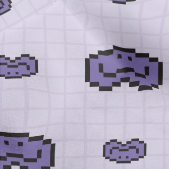 Pixel Style Smiling Emoticon Micro Fleece