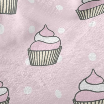 Pink And White Cup Cake Minky