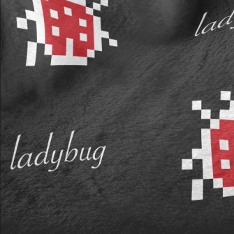 Pixel Cute Ladybug Minky