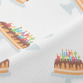 Happy Birthday Candle Cake Piqué