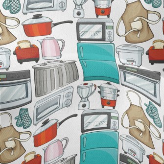 Various Kitchen Appliances And Lightweight Performance Linen