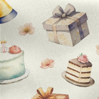 Watercolor Birthday Cake Gift  Jersey Backed Fleece