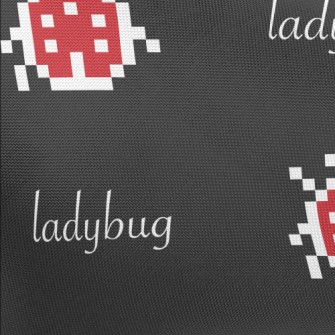 Pixel Cute Ladybug Pongee
