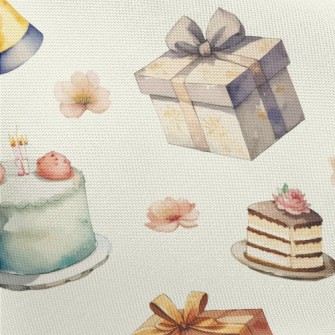 Watercolor Birthday Cake Gift  Pongee