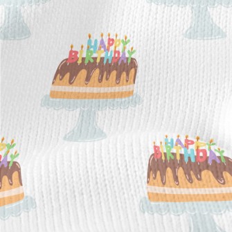 Happy Birthday Candle Cake Stretch Jersey