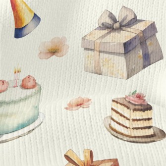 Watercolor Birthday Cake Gift  Stretch Jersey