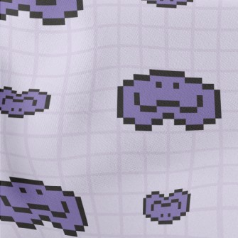 Pixel Style Smiling Emoticon Lightweight Cotton Poplin