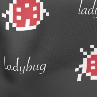 Pixel Cute Ladybug Lightweight Cotton Poplin