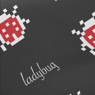 Pixel Cute Ladybug Midweight Cotton Poplin