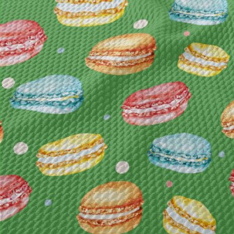 Hand Drawn Watercolor Colorful Birdseye Piqué