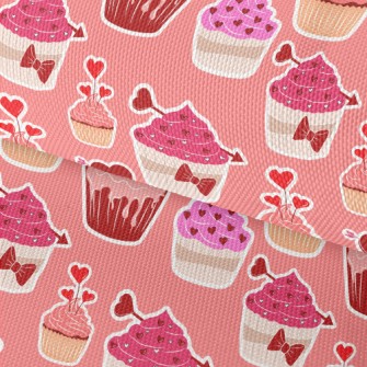 Heart Shaped Pink Cake Waterproof Oxford