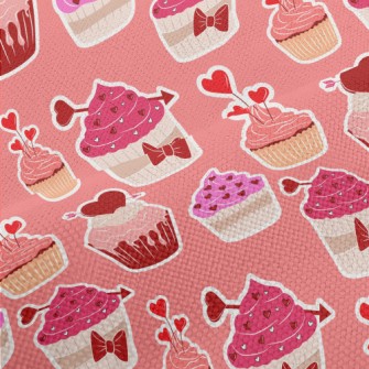 Heart Shaped Pink Cake Performance Linen
