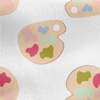 Colorful Art Palette Jersey Backed Fleece