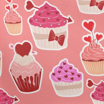 Heart Shaped Pink Cake Pongee
