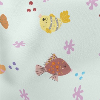 Colorful Children's Fish Stretch Ponte