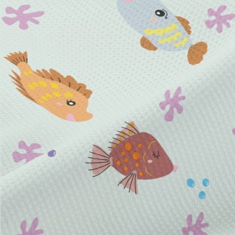 Colorful Children's Fish Piqué