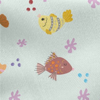 Colorful Children's Fish Jersey Backed Fleece