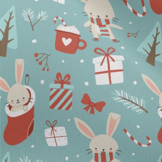 Merry Christmas Bunny Chiffon