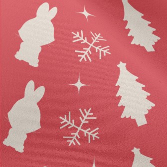 Christmas Bunny Silhouette Chiffon