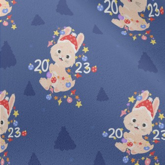 Cute Rabbit With Christmas Dec Chiffon