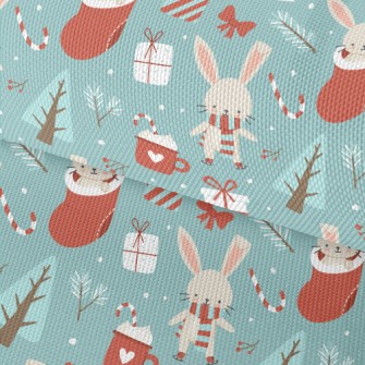 Merry Christmas Bunny Waterproof Oxford