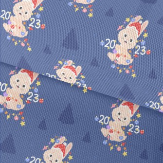 Cute Rabbit With Christmas Dec Waterproof Oxford