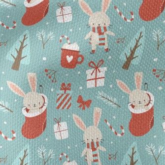 Merry Christmas Bunny Waterproof Canvas