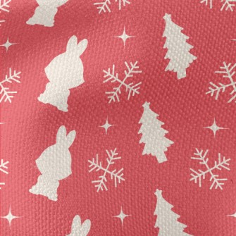 Christmas Bunny Silhouette Waterproof Canvas