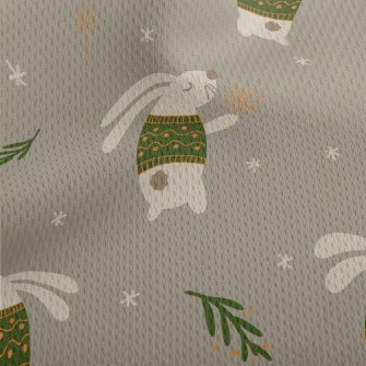 Rabbit Playing With Fairy Wand Athletic Mesh Flat Back