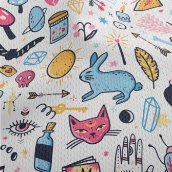 Colorful Witchcraft Elements Athletic Mesh Flat Back