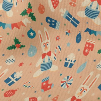 Retro Christmas Bunny Terry