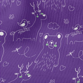 Hand Drawn Cute Animal Doodles Terry