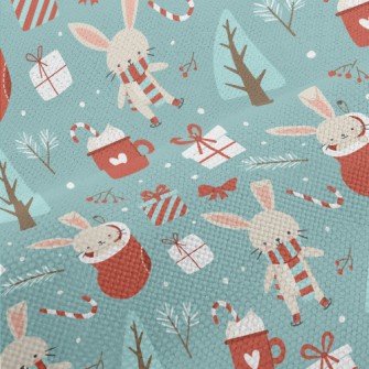 Merry Christmas Bunny Performance Linen