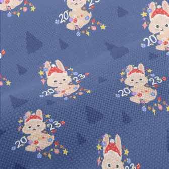 Cute Rabbit With Christmas Dec Performance Linen