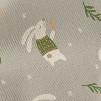 Rabbit Playing With Fairy Wand Standard Corduroy