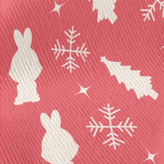 Christmas Bunny Silhouette Standard Corduroy