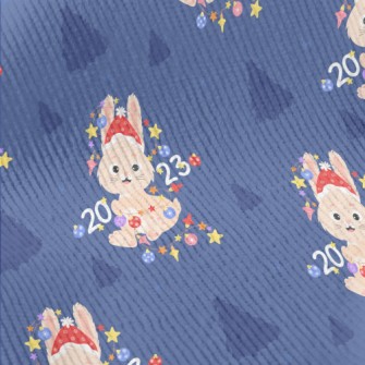 Cute Rabbit With Christmas Dec Standard Corduroy