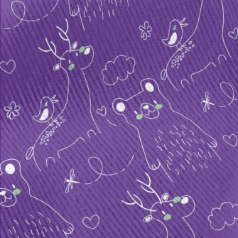 Hand Drawn Cute Animal Doodles Standard Corduroy